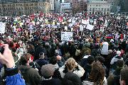 15,000 march on Canadian Parliament against Bush