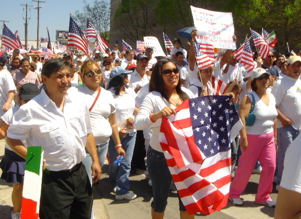 Flag Waving Crowd