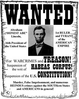 wanted poster for Abraham Lincoln