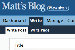 WordPress screenshot