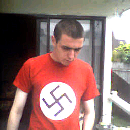 Brendon Rimmer in swastika t-shirt