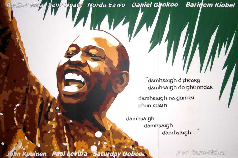 Mural of Ken Sara-Wiwa by Rossport residents Chris Philbin & John Monaghan