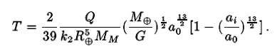 tidal evolution timescale