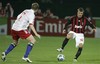 AC Milan's David Beckham and Marcell Jansen of Hamburg