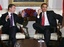 In this photo taken Wednesday, Sept. 23, 2009, Russian President Dmitry Medvedev, left, and U.S.President Barack Obama speak during their meeting in New York.