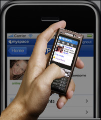 MySpace on mobile