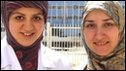 Medical students Shared Nouri and Zahra Hasan