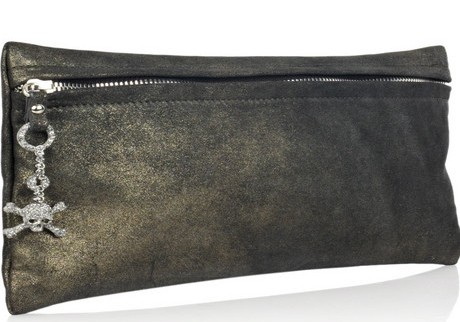 Giuseppe Zanotti Suede Skull Clutch