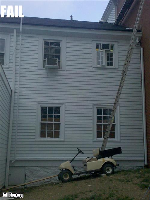 epic fail photos - Ladder Safety Fail