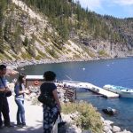 Summer visitors at Cleetwood boat dock.