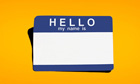 Blank name tag