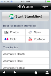 Stumbleupon app