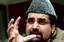 Chairman of moderate faction of separatist amalgamation Hurriyat confrence Mirwaiz Umar Farooq addressing a press conference at his residence in Indain Kashmir. on 23, April, 2009, He reiterated his factions stand of calling elections in Kashmir as irrelevant and non issue and wanted people to stay away from this