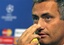  Chelsea&acute;s head coach Jose Mourinho pauses during a news conference in the Bulgarian capital Sofia, Tuesday, Sept. 26, 2006. Chelsea will play Levski Sofia in a Champions League soccer match on Wednesday, Sept. 27-ayt1 