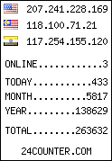 Online visitors stats with hit counter