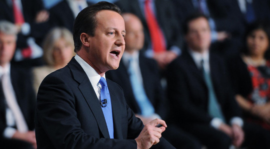 David Cameron delivers his speech to the party conference