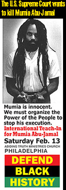 Leaflet for Mumia Abu-Jamal Teachin