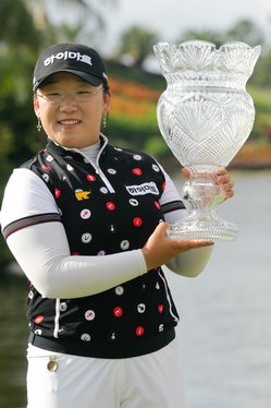 Ji-Yai Shin of South Korea winner of the LPGA ADT Championships at Trump International Golf Club in West Palm Beach, Florida on November 23, 2008