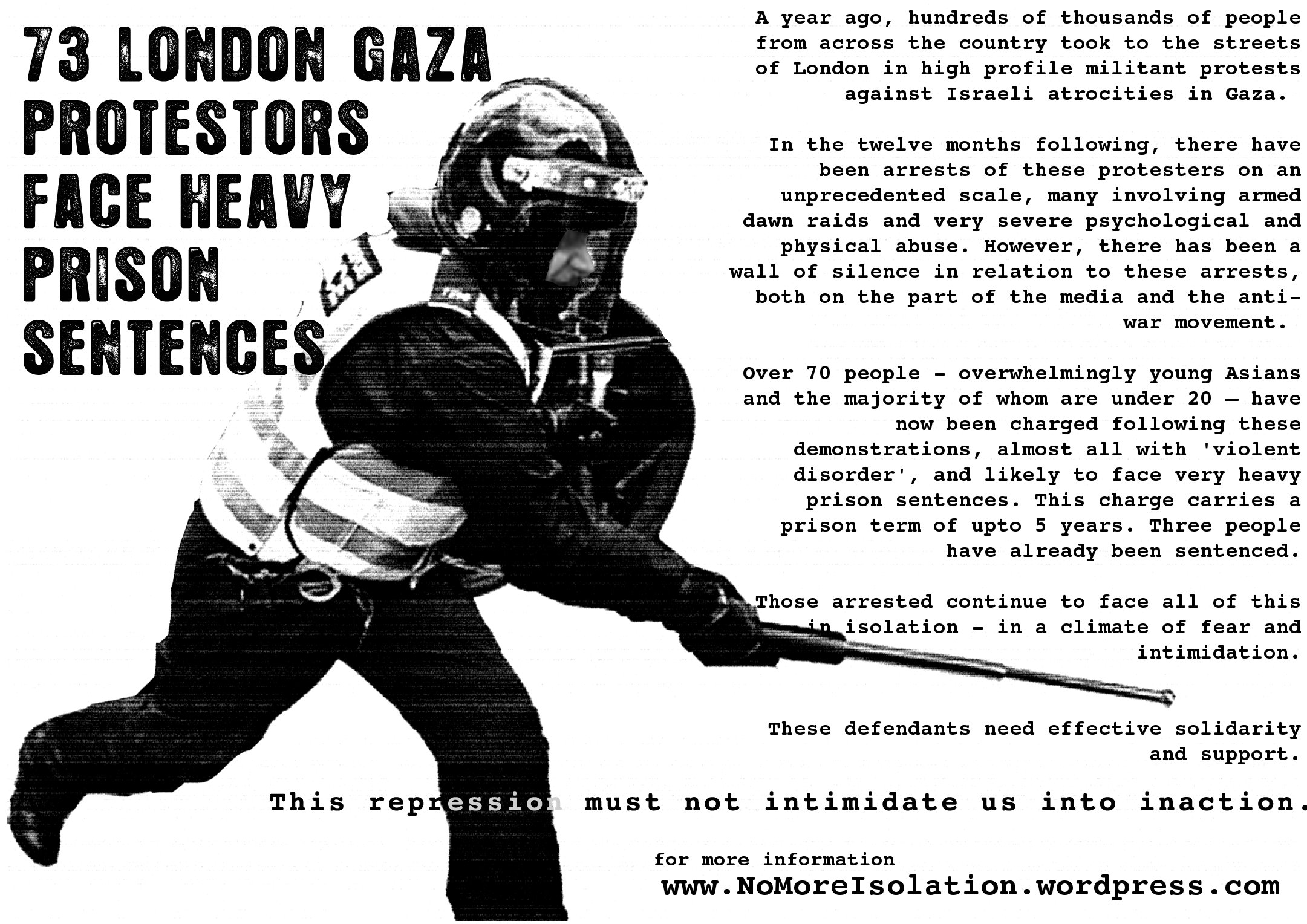 Support Gaza protesters facing heavy sentences
