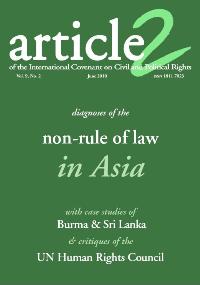 Vol. 09 - No. 02 June 2010 -- Diagnoses of the NON-RULE OF LAW IN ASIA