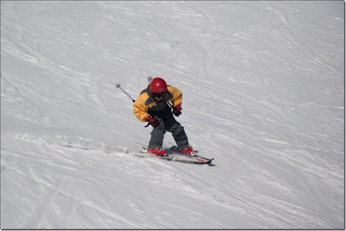 Tarquinou fonce à ski