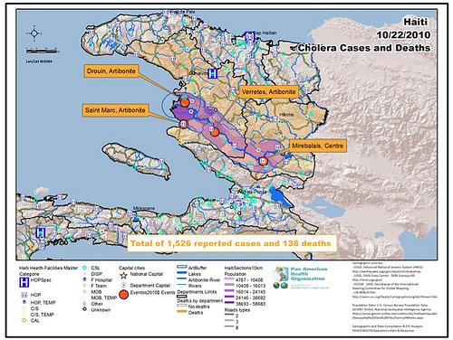 Cholera situation map