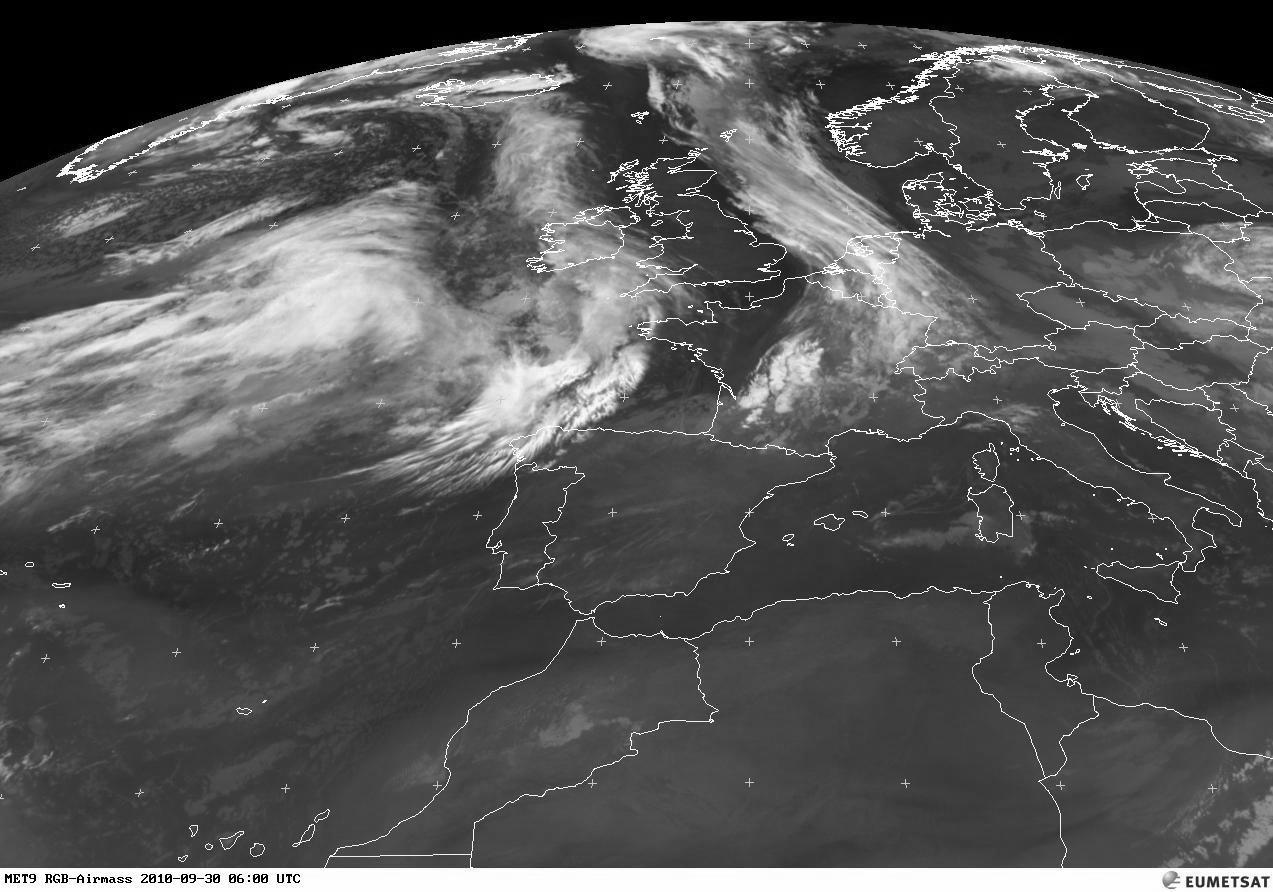 Immagine rilevata dal satellite MeteoSat ogni 30 minuti