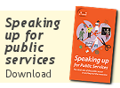 Speaking up for public services: pamphlet download