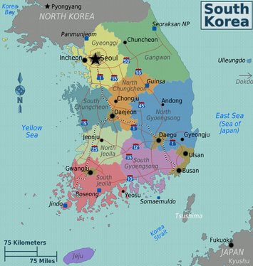 South Korea map