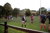 Rugby player misses a ball