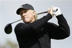 Greg Norman of Australia plays from the second tee during the final round of the British Open Golf championship, at the Royal Birkdale golf course, Southport, England, Sunday, July 20, 2008.