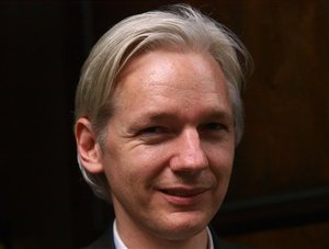 Founder and editor of the WikiLeaks website, Julian Assange, faces the media during a debate event, held in London in this July 27, 2010 file photo