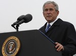 USAF ACADEMY, COLO -- President George W. Bush addresses the cadets during Air Force Academy class of 2008 graduation at Falcon Stadium Wednesday, May 28, 2008Air Force Photo/Dave Ahlschwede