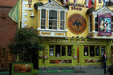 Colorful pubs in Temple Bar