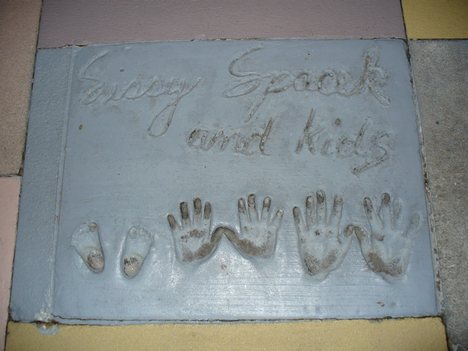 The handprints of Sissy Spacek in front of The Great Movie Ride at Walt Disney World's Disney's Hollywood Studios theme park.