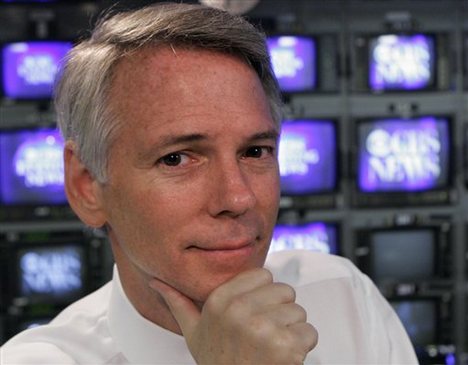 Sean McManus, president of CBS News, poses inside the the control room for the CBS Evening News in New York, Thursday June 29, 2006.