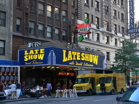 The Ed Sullivan Theater when David Letterman switched networks from NBC to CBS, CBS bought the theatre in February 1993 for $4 million from Winthrop Financial Associates of Boston[3]