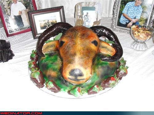 Funny Wedding Photos - Scariest Grooms Cake Ever?!