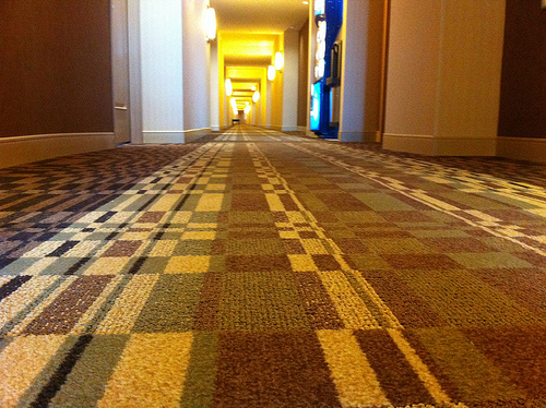 Standard issue migraine-inducing hotel carpet