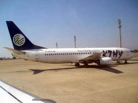 A Boeing 737-800 of Cyprus Turkish Airlines