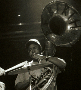 Philip Frazier of the rebirth brassband