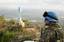 An Italian peacekeeper of the United Nations Interim Force in Lebanon (UNIFIL) patrols the 