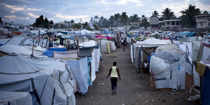 Tent city in Port-au-Prince