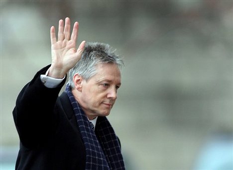 Peter Robinson Northern Ireland First Minister arrives at Parliament Buildings, Stormont, Northern Ireland, Monday, Jan. 11, 2010.