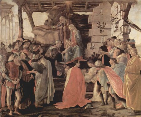 Sandro Botticelli's painting of the Adoration of the Magi has an 