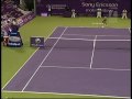 Caroline Wozniacki cramping and full body twitch (Doha 2009)