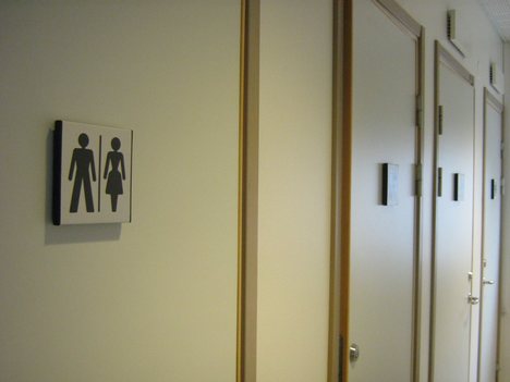 Gender neutral toilets at Gothenburg University, Sweden.