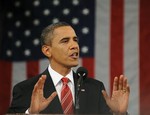 President Barack Obama delivers his State of the Union address on Capitol Hill in Washington, Wednesday, Jan. 27, 2010.