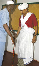 Barack Obama in traditional Somalian costume