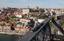 D. Luís Iron Bridge and Port viewed from Vila Nova de Gaia. The road system capacity is augmented by the Via de Centurion Internal or A20, an internal highway connected to several national highways and city exits, complementing the Circunvalação 4-way road, which borders the north of the city and connects the eastern side of the city to the Atlantic shore.